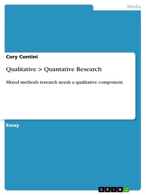cover image of Qualitative > Quantative Research